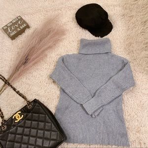 Gray Turtleneck Sweater